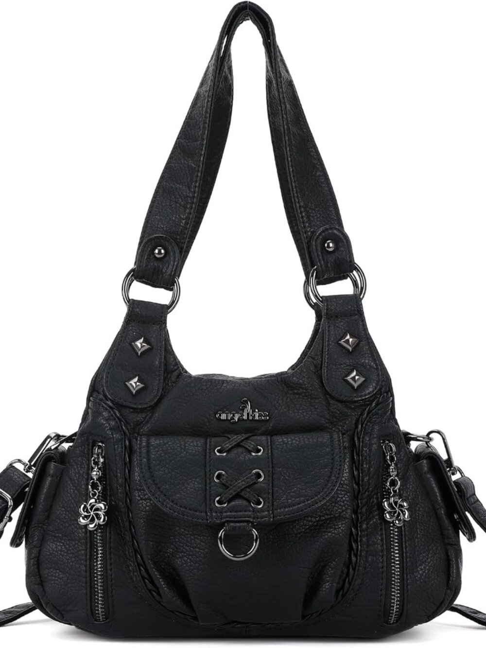 Small Purses for Women Hobo Shoulder Bags Y2K Vegan Leather Multi-Pocket Handbag